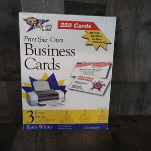 Print Your Own Business Cards New in Package 250 ct Plain White Business Cards
